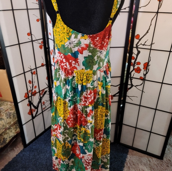 EMPIRE FLORAL PATTERN STRAPPY SUNDRESS/SIZE MEDIUM/LAYERED PIECES/SIZE MEDIUM - Picture 6 of 9